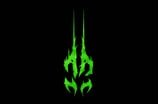 a green dragon head with flames on it logo for dj creechur