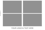 print layout with 4 photos and design on the bottom
