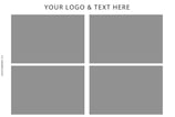 print layout with 4 photos and design on the top