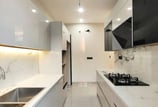 Ultra-modern Modular Kitchen of 3 BHK Luxury Builder Floor Near 100 Feet Road — Chattarpur