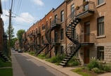 Classic montreal duplex, triplex, quadruplex, quintuplex