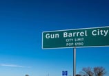 Gun Barrel City Signage