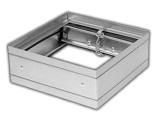 Ceiling radiation damper in an HVAC system designed to prevent heat transfer and maintain fire safet