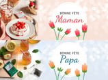 Bannières web pour célébrer la fête des mères et des pères