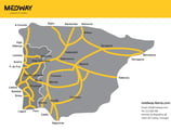 Mapa rede mercadorias Medway