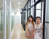 Ms. Fah & Ms. Kaning with Sanet New Building