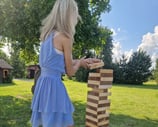 XXL jenga su užduotimis žaidimų nuoma