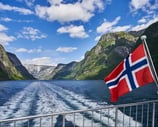 Norway boat on fjord
