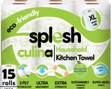 a bunch of toilet paper towels with a green background