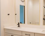 white bathroom cabinets