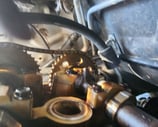 timing chain and gears inside engine