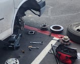 replacing suspension components on a truck