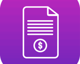 a document with a dollar sign and a dollar sign