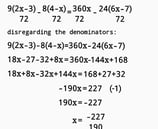 Learning to calculate first-degree equations.