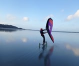 speed wing sur une plage cotentin normandie