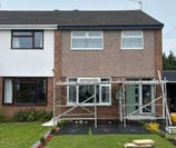 House exterior rendered with weatherproof finish in a Worcester property.