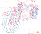 how to draw motorcycles springer fork gene bond