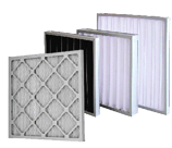 a set of three different types of air filters