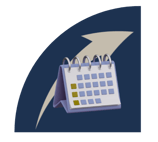 schedule with an arrow