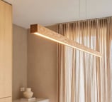 lampadario sospensione pendente artigianale in legno massello luce di qualità led