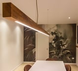 lampadario sospensione pendente artigianale in legno massello luce di qualità led