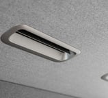 Airflow duct with edge trim inside upper panel