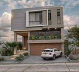 render fotorrealista de fachada de casa moderna en barranquilla