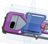 phone holder cad 3d design for wheelchairs and accessibility uses
