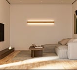 applique luce led illuminazione muro legno