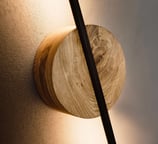 applique muro legno alluminio nero black moderna