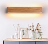 applique muro biemissione led legno sopra letto camera