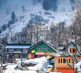 Colourful House With Covered In Ice