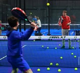 1-on-1 padel coaching session focused on technique improvement
