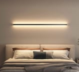 applique muro biemissione led legno sopra letto