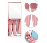 a pink makeup brush and a pink makeup brush