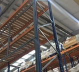 Pallet Racking with Anti-Collapse Mesh