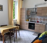 kitchen at the azalea apartment at villa ombrosa