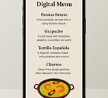 Menu del dia digital de un restaurante español
