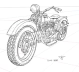 how to draw motorcycles springer fork gene bond