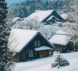 A beautiful House Covered In Ice