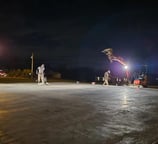 late night concrete foundation work in huntsville