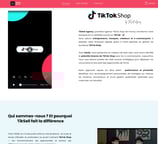 Site professionnel réalisé par Solufy pour une agence TikTok