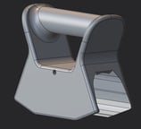 showcase of a creality scanner holder grip custom cad design using plasticity
