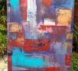 Raclage rouge bleu or