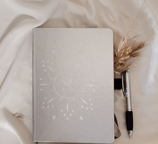 Carnet de note AnNour argenté et stylo lumineux argenté AnNour 