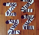 Letter Z knutselwerk van een zebra, alfabet knutselproject