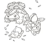 kleurplaat van pokemon Bulbasaur