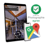 Optez pour un photographe pour prendre des photos 360° de visites virtuelles afin d'améliorer votre visibilité sur Google
