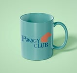mug turquoise avec le logo "Poogy Club"