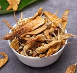 a bowl of dried dried chilli soaked in curd and sundried